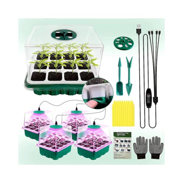 Seed Starting Kit with Grow Light for Efficient Seed Germination and Growth