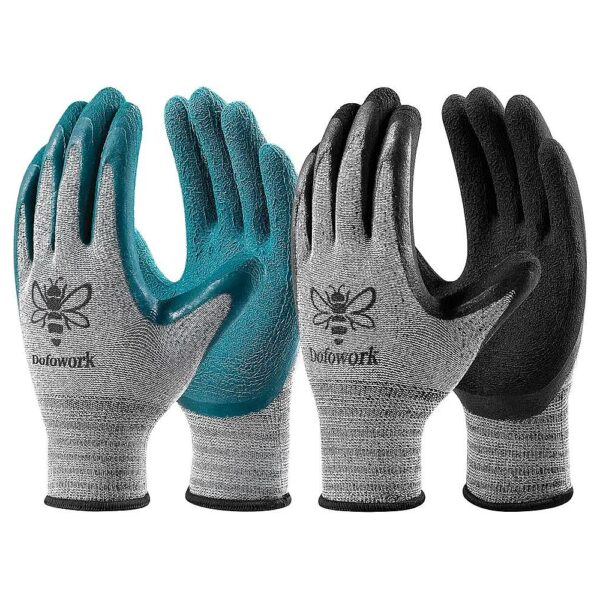 Set of 6 Latex Gardening Gloves for Women and Men with Excellent Wear Resistance