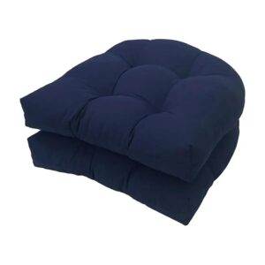 Shape Seat Cushions for Indoor Outdoor Use - 9x9 inch Navy Blue