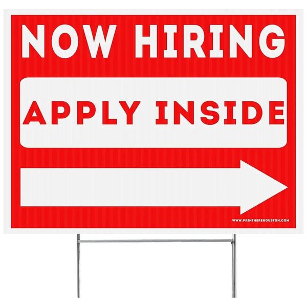 Sided Printing Now Hiring Inside Display