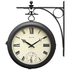 Silent and Accurate Clock Movement with Built-in Thermometer and Dual-Faced Display