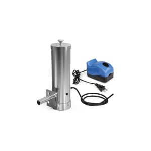 Silver Smoke Generator with Lid and Air Pump for Wood Pellets and Chips BBQ Smoker