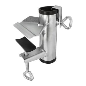 Silver Upgraded Heavy Duty Umbrella Clamp for Unstable Surfaces