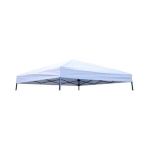 Silvery White Waterproof Square Patio Canopy Top for Slant Leg Canopy Frames