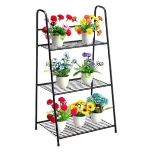 Simple Metal 3 Tier Bookshelf with 3 Open Shelves for Home Organization