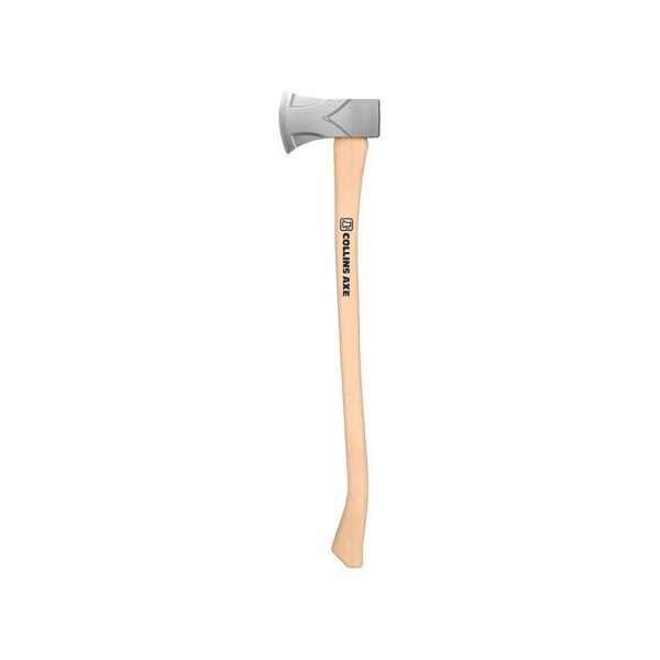 Single Bit Axe featuring Adze Head with Silver Polish on Hickory Handle