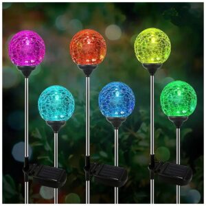 Six-Pack Solar LED Stake Lights for Garden Pathway and Yard