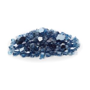 Sky Blue Reflective Fire Pit Glass 25 Lb Bag for Natural Gas or Propane