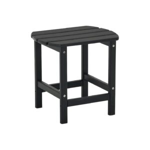 Small Black Adirondack Side Table for Indoor or Outdoor Use with Strong Frame