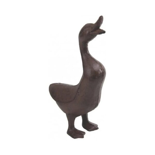 Small Cast Iron Duck Garden Figure with Full Bodied Design