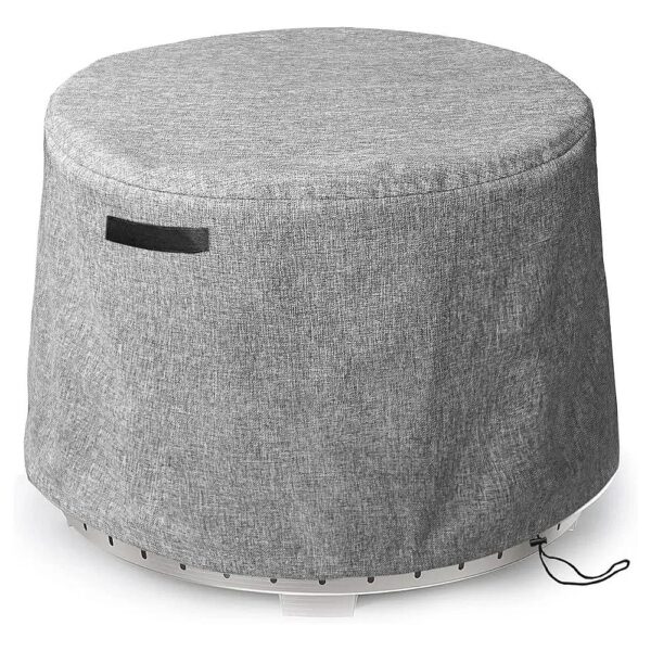 Small Round Heavy Duty Waterproof Smokeless Fire Pit Cover for East Oak Pan Stove