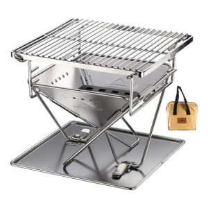 Small Size Tabletop Charcoal Grill for Outdoor Use in Carrying Bag