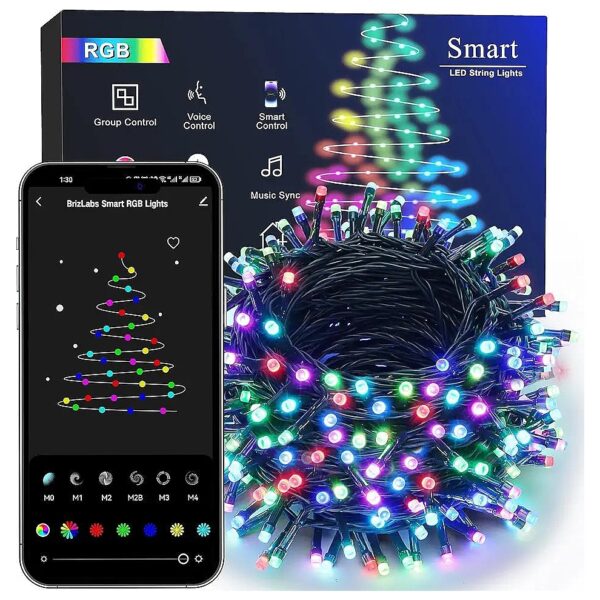 Smart LED Lights for Home, 164ft Long with 498 LED Lights and Multiple Color Options