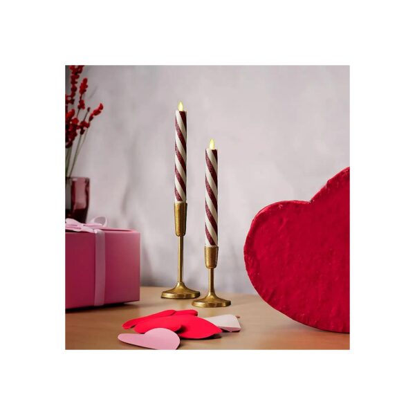 Smooth Finish Unscented LED Candle Tapers with Patented Moving Flame Technology