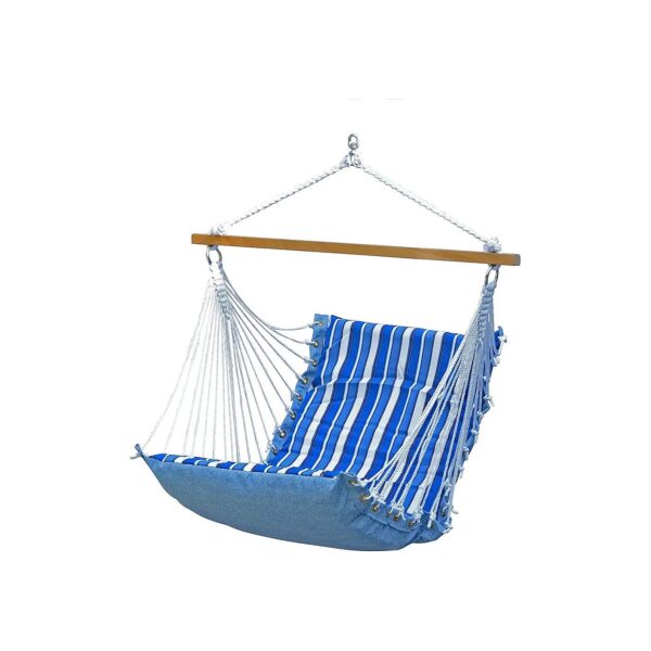 Soft Comfort Tropical Palm Stripe Hanging Hammock Chair for Relaxation