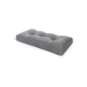 Soft Comfortable Dark Grey Bench Cushion with Non Slip Memory Foam Fill 36x14x4 inch