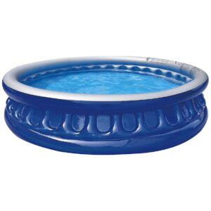 Soft Sided Blue Inflatable Pool for Children's Fun and Recreation