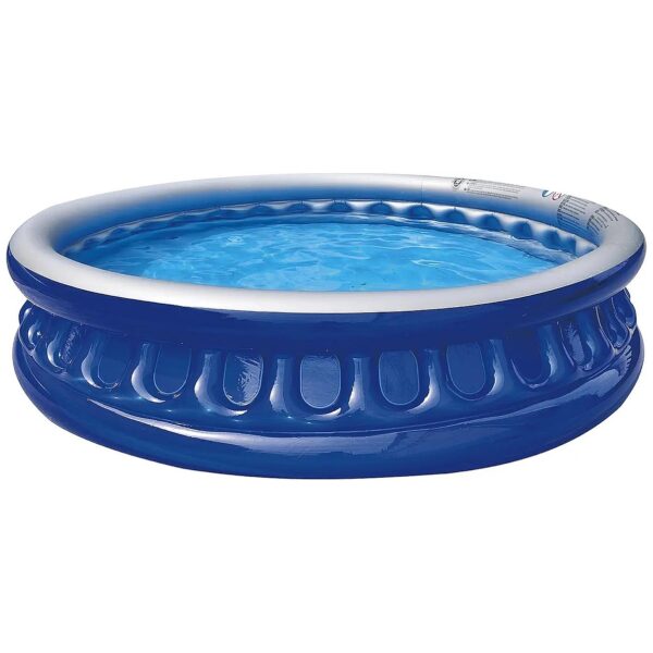 Soft Sided Blue Inflatable Pool for Children's Fun and Recreation