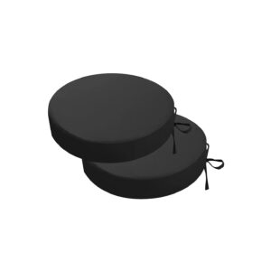 Soft and Comfortable Black Round Outdoor Chair Cushions for Patio and Garden