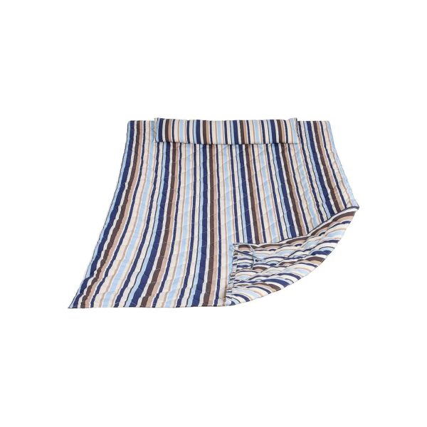 Soft and Durable Blue Striped Hammock Pad with Pillow