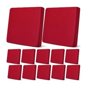 Soft and Durable Wine Red Stretch Sofa Cushion Covers for 20-27 Inch Furniture, 12 Pcs