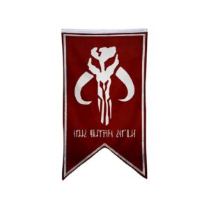 Soft and Lightweight White 30x50inch Mandalorian Flag for Party and Sports Decorations