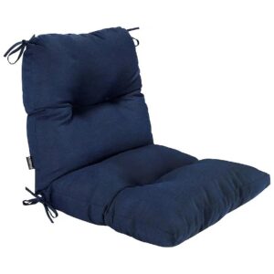 Soft and Supple Navy Blue High Back Chair Cushions for Patio Seating