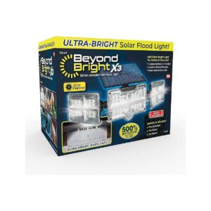 Solar Flood Light with Ultra Bright LEDs and Adjustable Heads for Yard and Pool Lighting