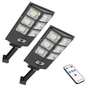 Solar Flood Lights with Motion Sensor and Remote Control for Path, Parking Lot, and Yard