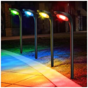 Solar Landscape Lights for Garden Walkway Path Decoration with 7 Color Changing Options