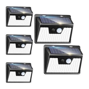 Solar Motion Detector Lights 3 Modes LED Solar Lights Outdoor Waterproof 5 Pack