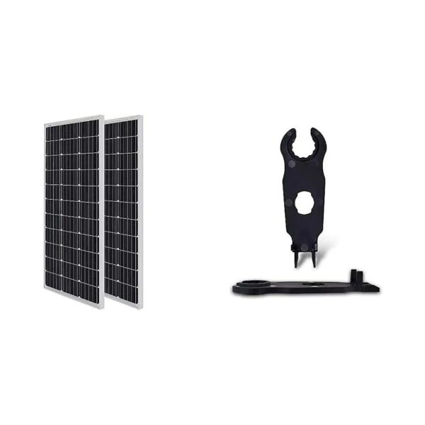 Solar Panel Connector Tool Included 2 Pack 12V 100W Solar Panels