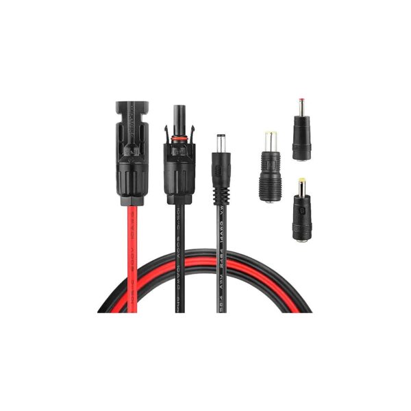 Solar Panel Power Adapter Converter for DC 5x1mm and Multiple Other Connector Types