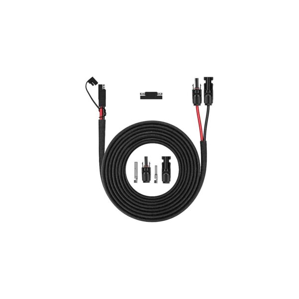 Solar Panel Power Connection Cable with SAE Connectors and Polarity Reverse Adapter