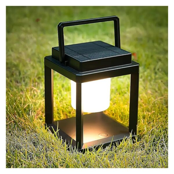 Solar Power Outdoor Table Lamp with LED Lights and Durable ABS Construction