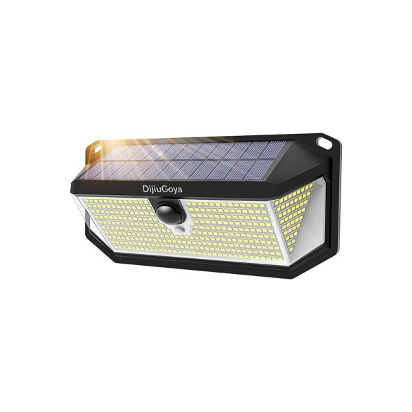 Solar Powered 380 LED Flood Light with Motion Sensor and IP65 Waterproofing