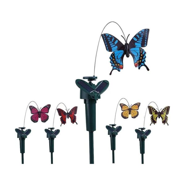 Solar Powered Butterfly Yard Decoration with Spinning Wings