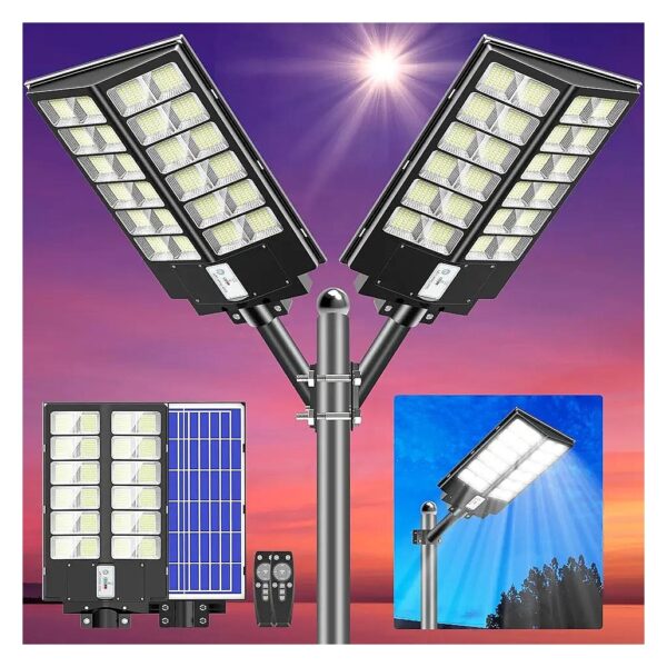 Solar Powered Commercial Street Lights with Motion Sensor