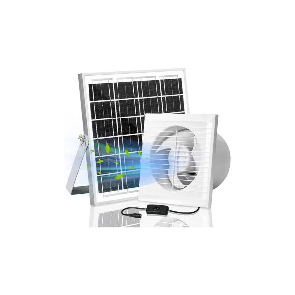 Solar Powered Exhaust Fan for Small Greenhouses and Sheds with Ventilation