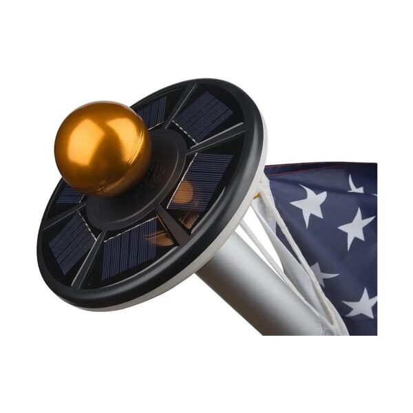 Solar Powered Flag Pole Light with Long Lasting Flag Coverage and High Efficiency LEDs