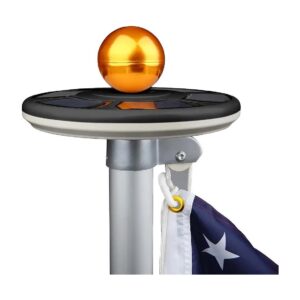 Solar Powered Flag Pole Light with Premium Bulbs for Optimal Lighting