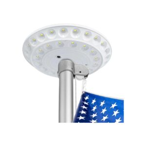 Solar Powered Flagpole Light with 960 Lumens Auto On/Off LED Downlight for Outdoor Use