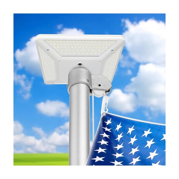 Solar Powered Flagpole Lighting with 320LED Lumen Coverage and Waterproof