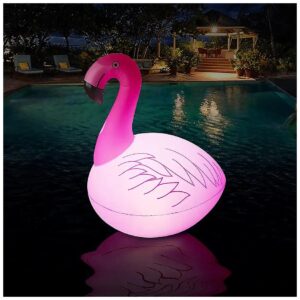 Solar Powered Flamingo Pool Lights for Yard Pathway Lawn Beach