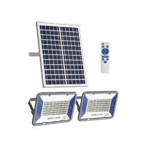 Solar Powered Flood Lights for Yard and Garden, 2 Pack 100W Dusk to Dawn