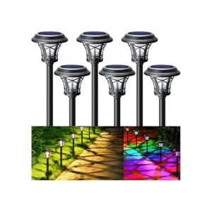 Solar Powered Garden Lighting for Path, Driveway, and Lawn with Waterproof Glass Lamps