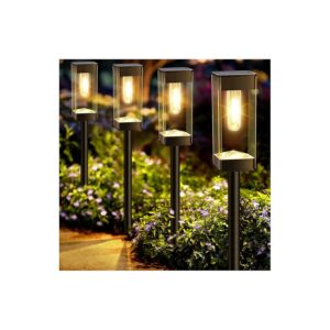 Solar Powered Garden Lights for Driveways Lawn and Yard 8 Pack