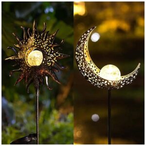 Solar Powered Garden Stake Light with Warm White LED for Outdoor Decor