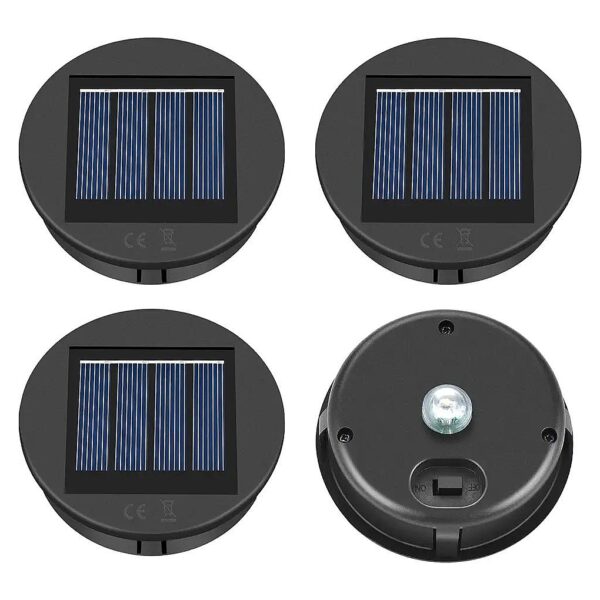 Solar Powered LED Lantern Replacement Lids 4 Pack Waterproof ELUTENG Solar Light Spares