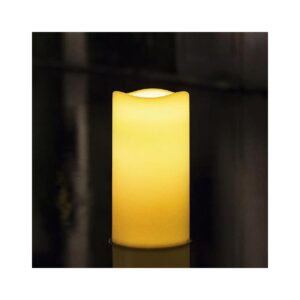 Solar Powered LED Pillar Candles with Dusk to Dawn Light Sensor for Patio Decor